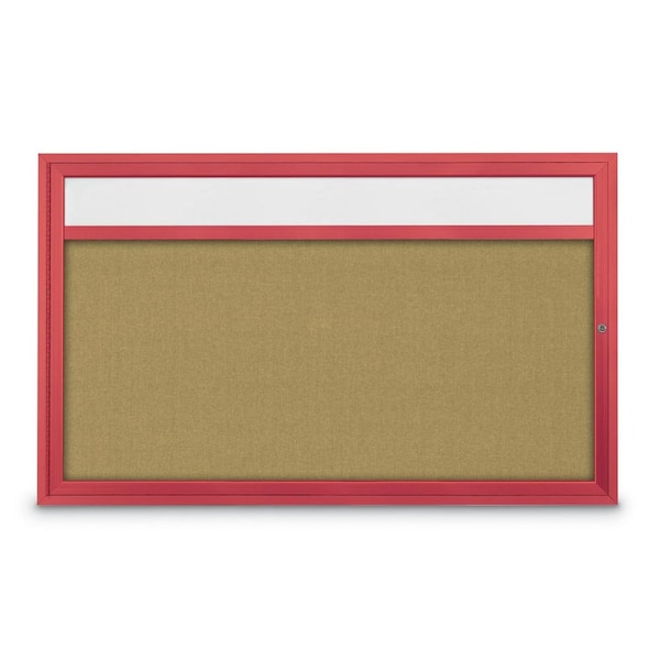 Hinge-less Radius Corkboard, 30"x36", Black Alum Frame/Buff